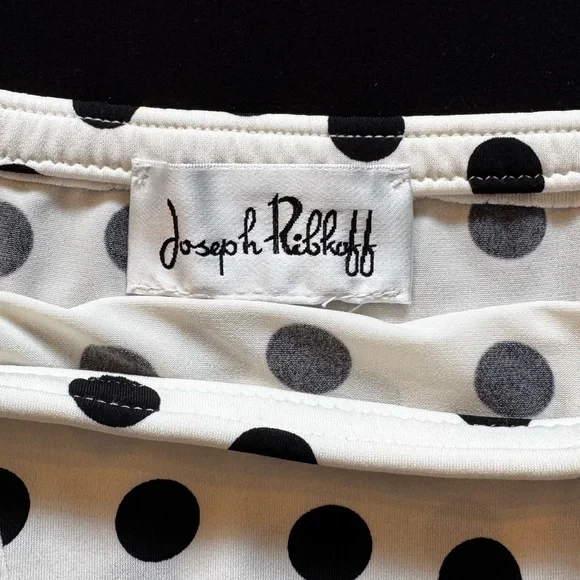 Vintage Joseph Ribkoff Parisian Black/White Polka Dot Set - Stretchy - Fits S:M - Picture 4 of 10